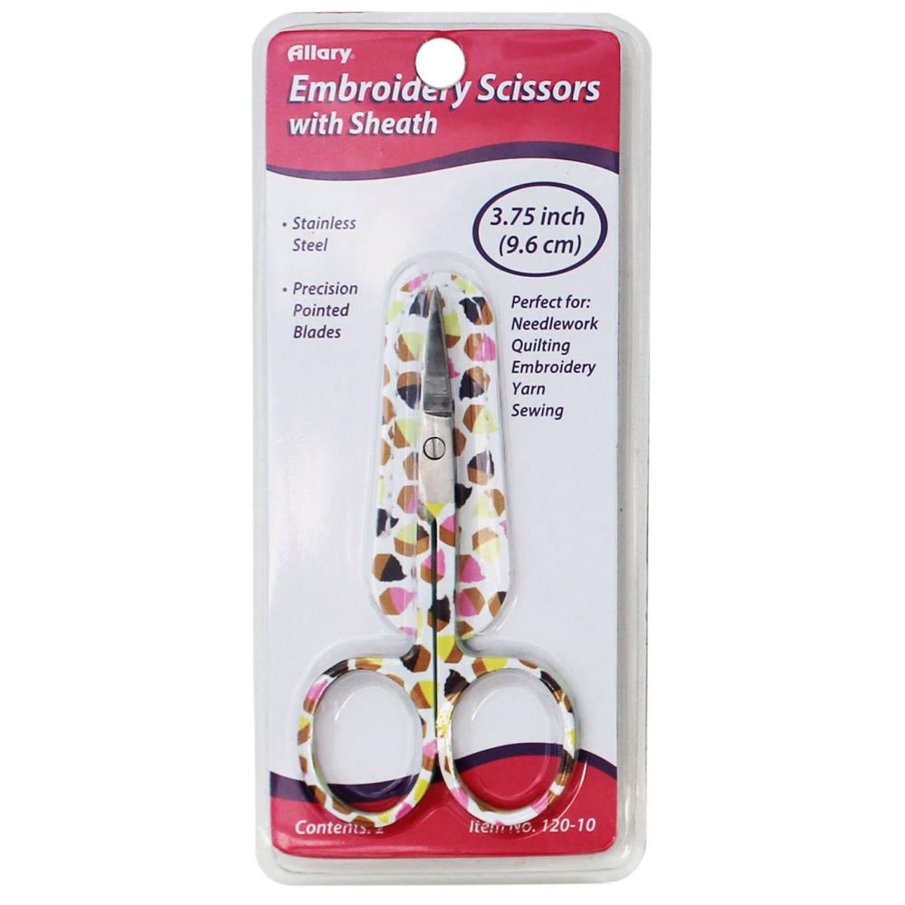 Allary Embroidery Scissors W/Leather Sheath 3.75"