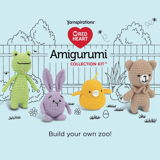 Red Heart Amigurumi Crochet Kit Collection (four different amigurumi friends in each kit)