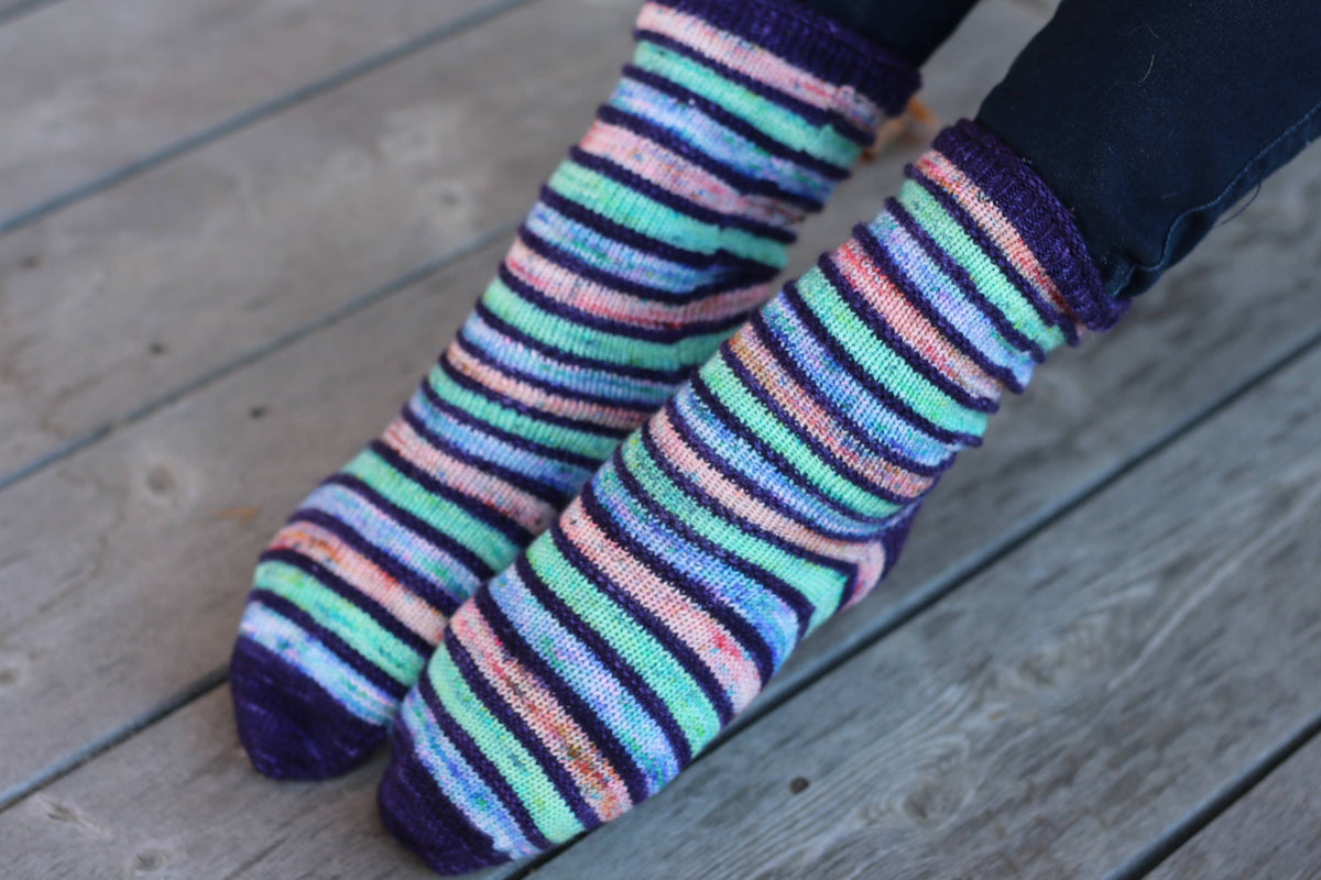 Striped Socks Knitting Kit