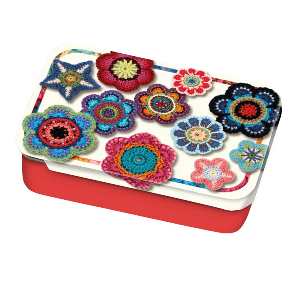 Star Crochet Markers In A Motif Tin