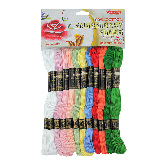 Sullivans Cotton Embroidery Floss - 12 Pack
