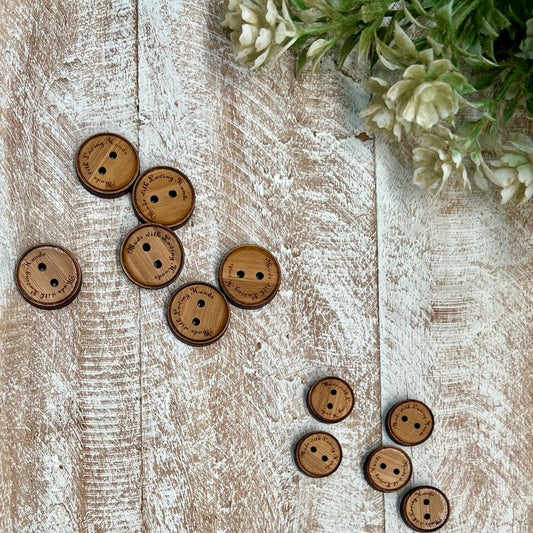 Laser Cut Buttons - Made with Loving Hands