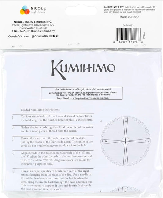 CousinDIY Kumihimo Braiding Loom
Round