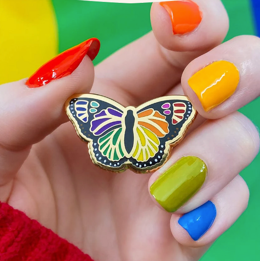 Prince of Pride Butterfly Enamel Pin