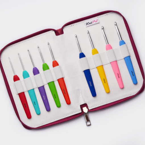 Knit Pro Waves Aluminium Crochet Hooks Set (Pack of 9)