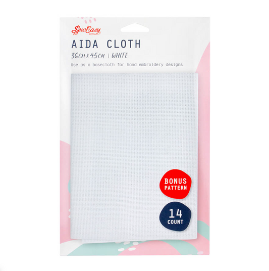 SEW EASY AIDA CLOTH 36CM X 45CM 14 COUNT