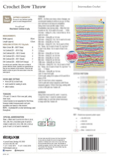 CROCHET BOW THROW - 601