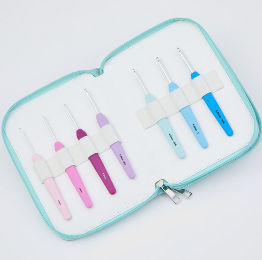 KnitPro Waves 2.0 Grande Single Ended Crochet Hook Set of 14 Hooks