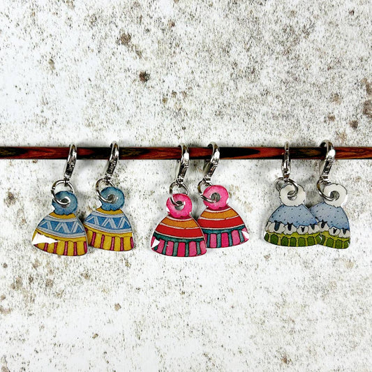 Hats Crochet Stitch Markers In A Tin
