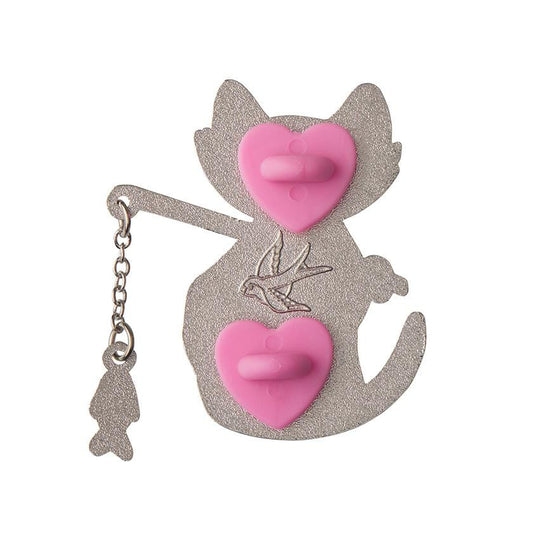 Cat Got Your Tongue Enamel Pin