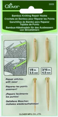 Bamboo Knitting Repair Hooks