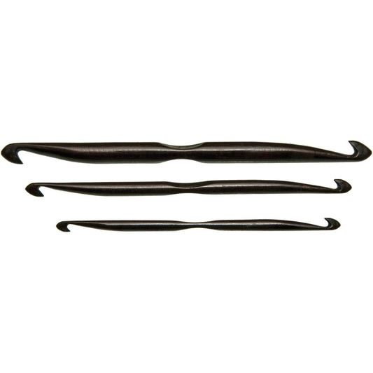 Lacis Double-Ended Ebony Crochet Hooks 3/Pkg