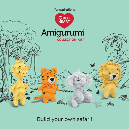 Red Heart Amigurumi Crochet Kit Collection (four different amigurumi friends in each kit)