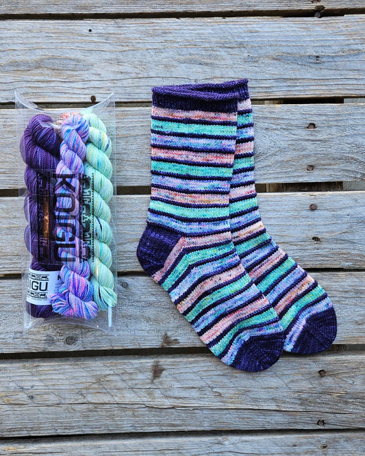 Striped Socks Knitting Kit