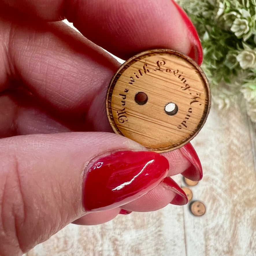 Laser Cut Buttons - Made with Loving Hands