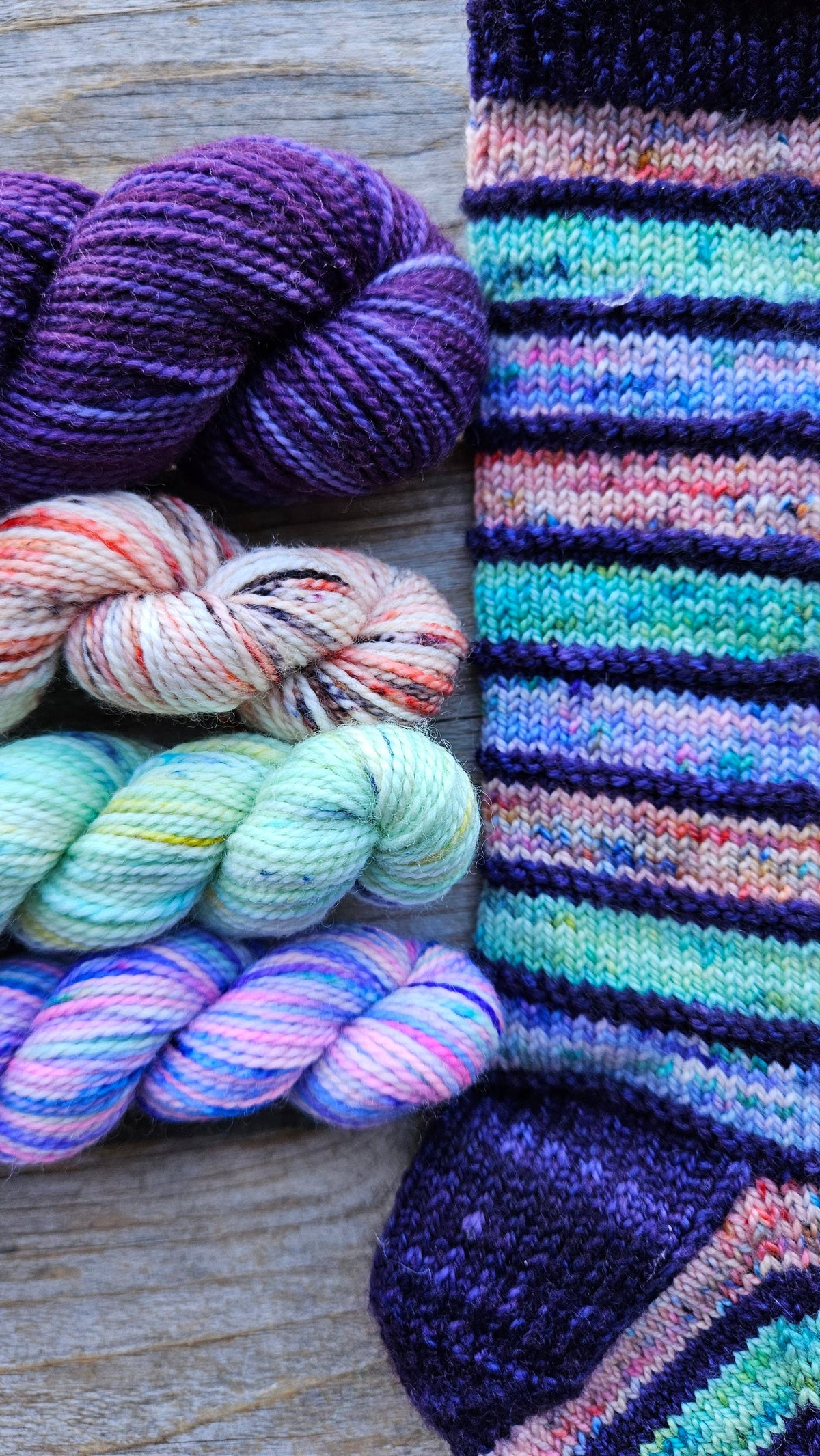 Striped Socks Knitting Kit