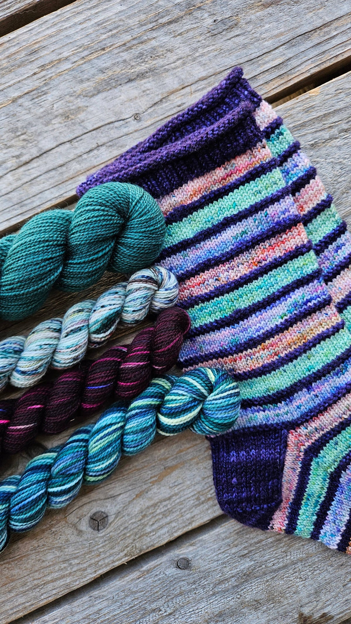 Striped Socks Knitting Kit