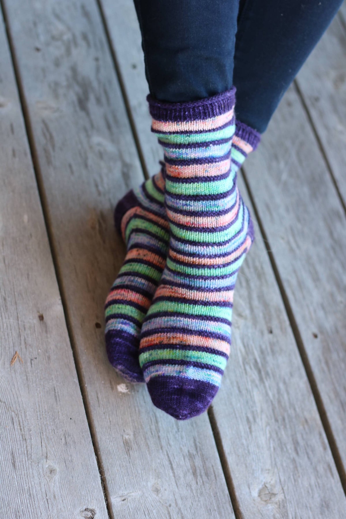 Striped Socks Knitting Kit