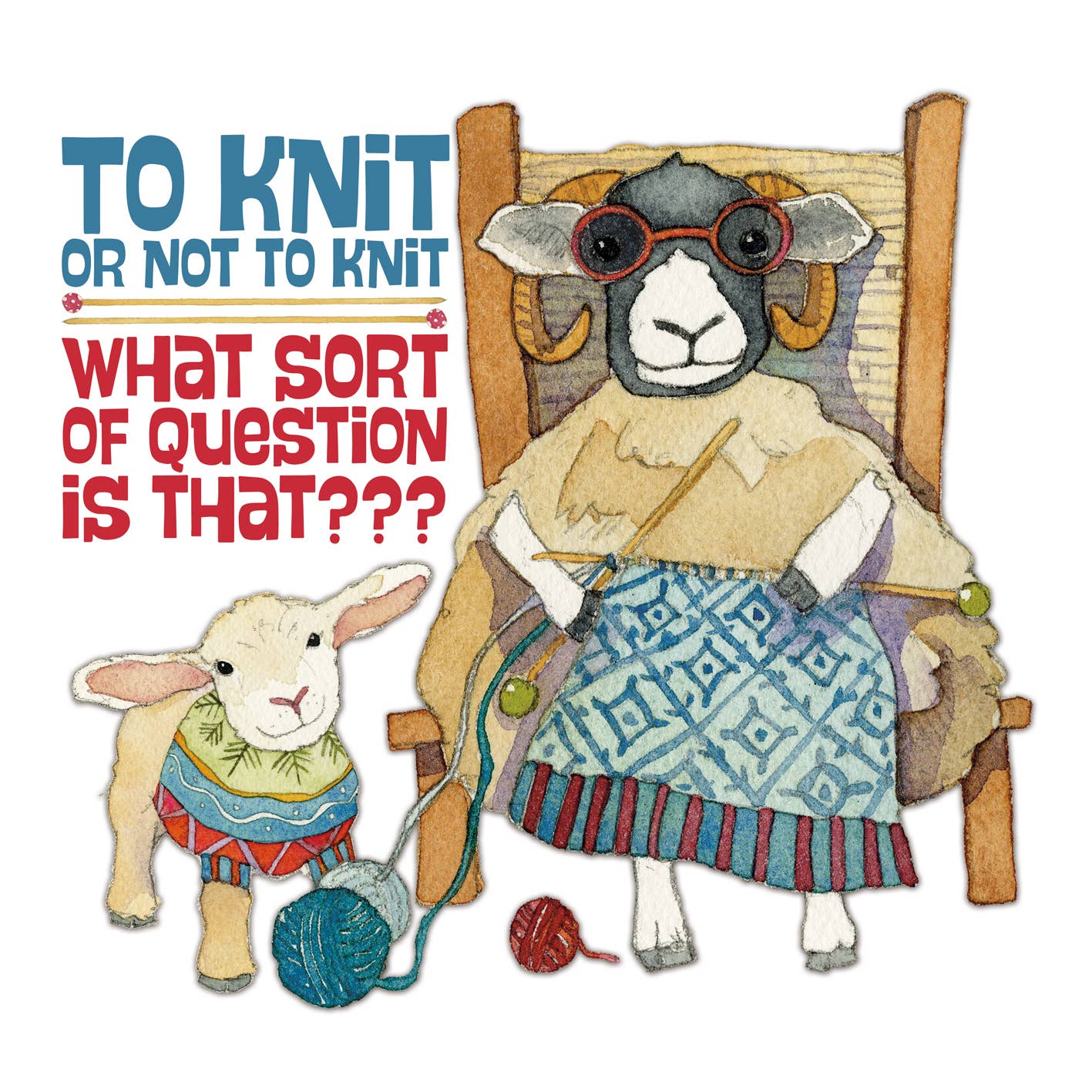 Knit Or Not To Knit - Cotton Canvas Bag