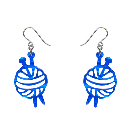 Ball of Yarn Ripple Drop Earrings