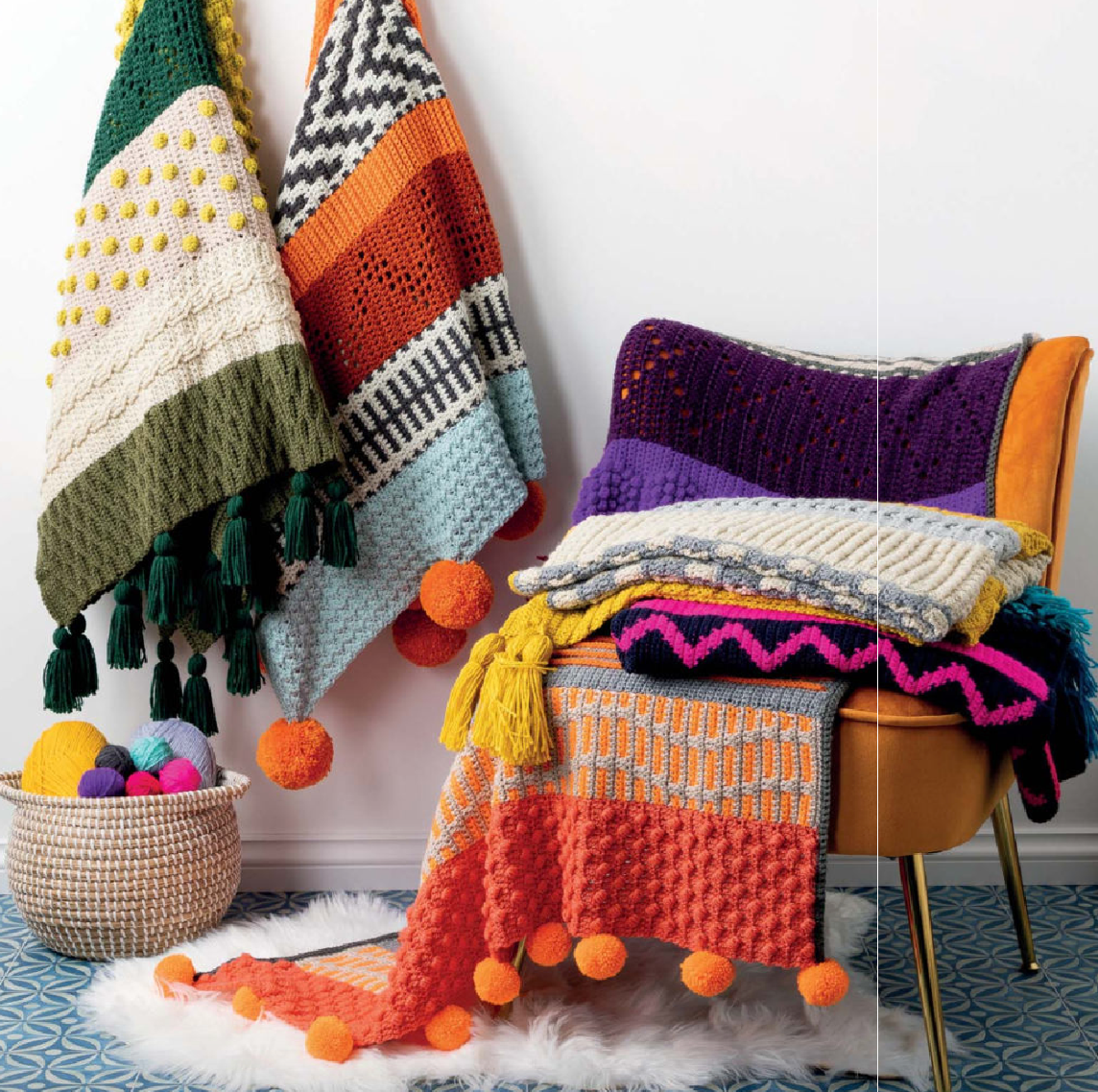 Mix & Match Modern Crochet Blankets