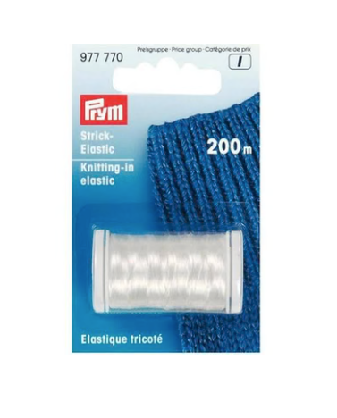 Knitting-in elastic, transparent