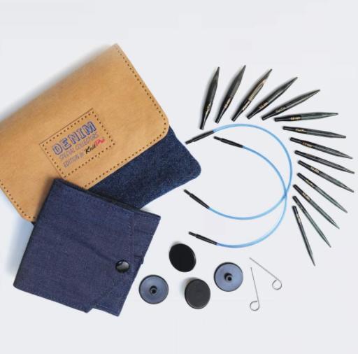 INDIGO WOOD MINI INTERCHANGEABLE NEEDLE SET (NEEDLE LENGTH 50MM)