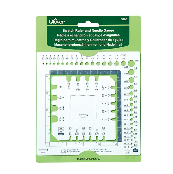 CLOVER SWATCH RULER AND NEEDLE GAUGE