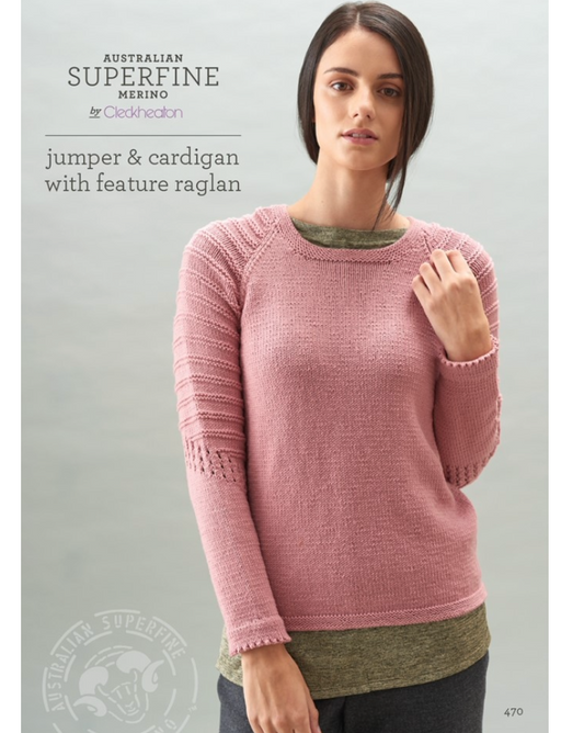 JUMPER & CARDIGAN WITH FEATURE RAGLAN - 470