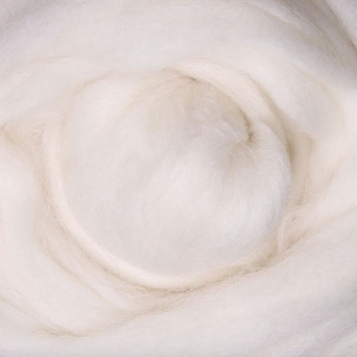 100% White Alpaca Sliver - 100gm Bag (21.5 micron)