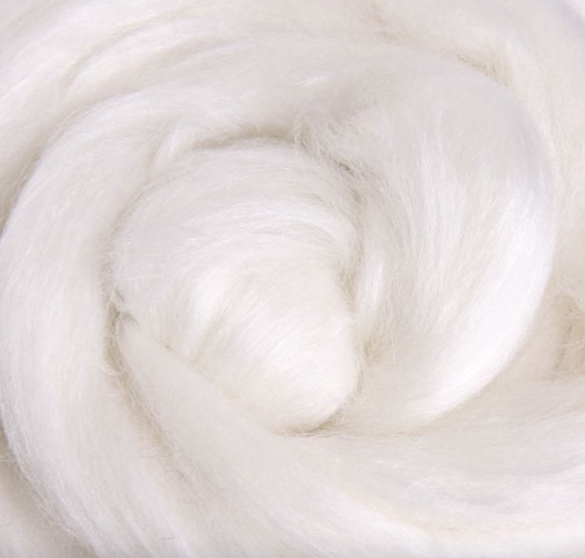 20% White Silk / 30% Alpaca / 50% Merino Blend Sliver - 100 gm Bag
