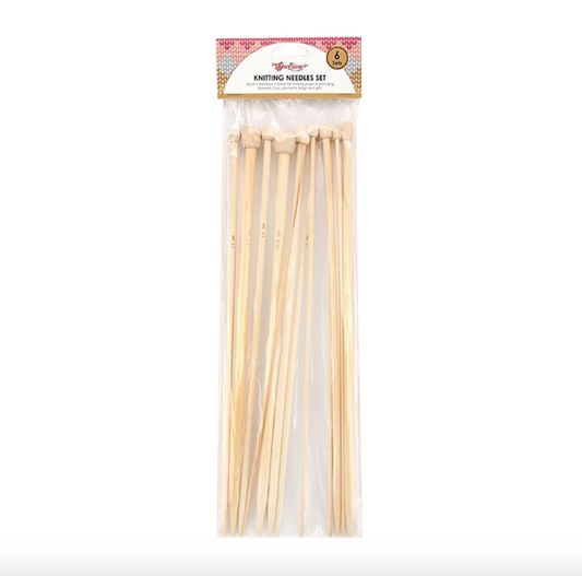 SEW EASY BULK PACK KNITTING NEEDLES 35CM Wood