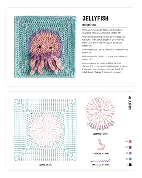 3D Granny Squares Cards by Celine Semaan