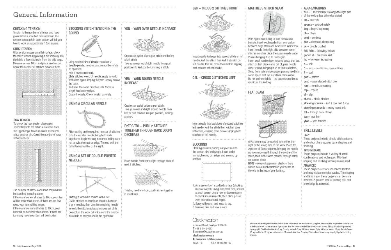 Hats Scarves & Bags - 2003