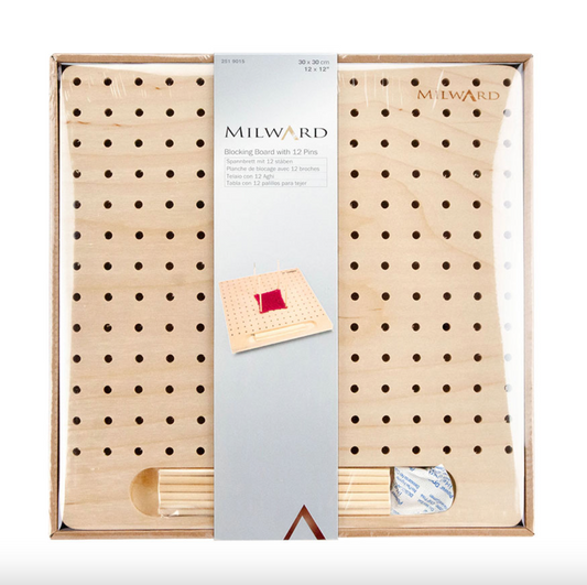 MILWARD BLOCKING BOARD W. 12PINS/PLYWOOD/2X30X30CM