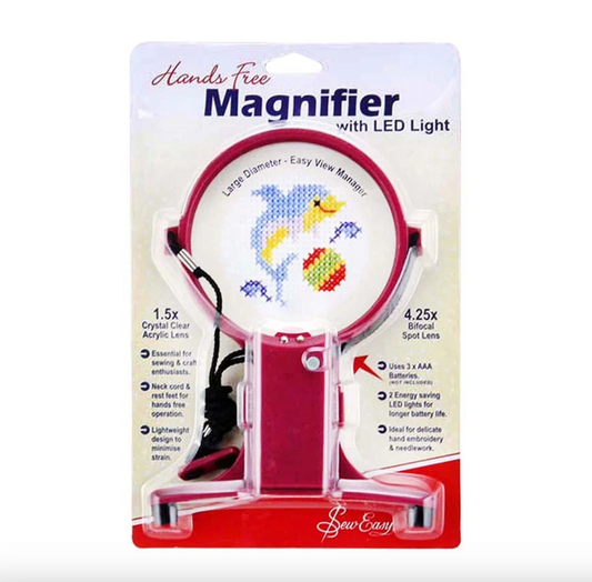 HANDS FREE CRAFT MAGNIFIER WITH LED LIGHT