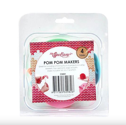 SEW EASY POM POM MAKERS ASSORTED 4 SIZES