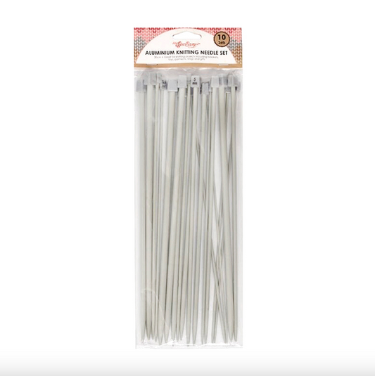 SEW EASY ASSORTED ALUMINIUM KNITTING NEEDLES 30CM