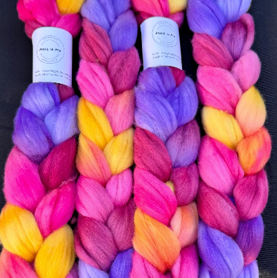 Hand Dyed Merino Tops