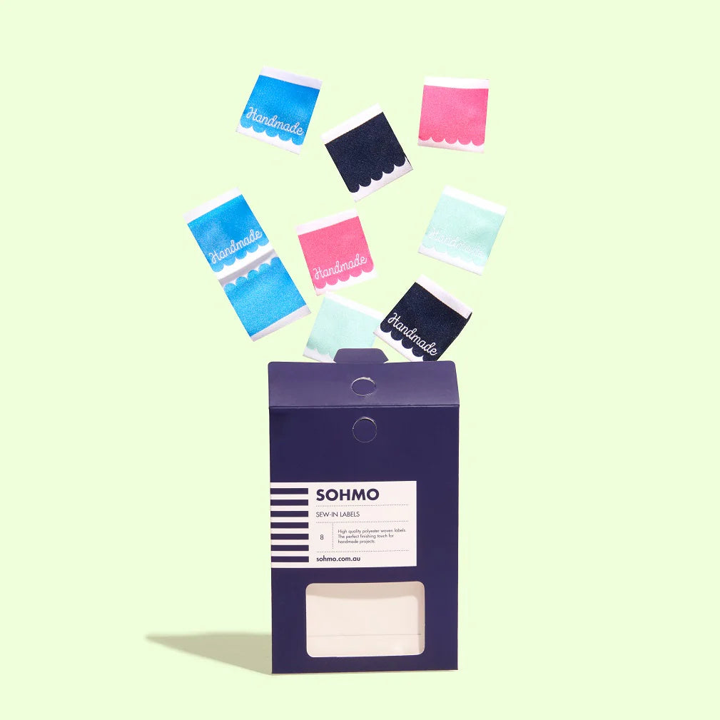 SOHMO - Sew-in Labels - Handmade Script Scallop