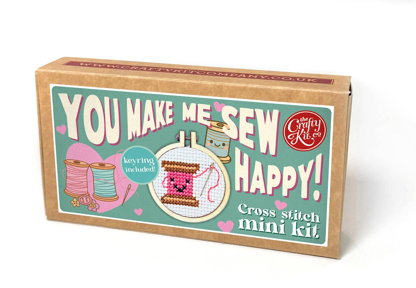 You Make Me Sew Happy! Mini Matchbox Cross Stitch Kit