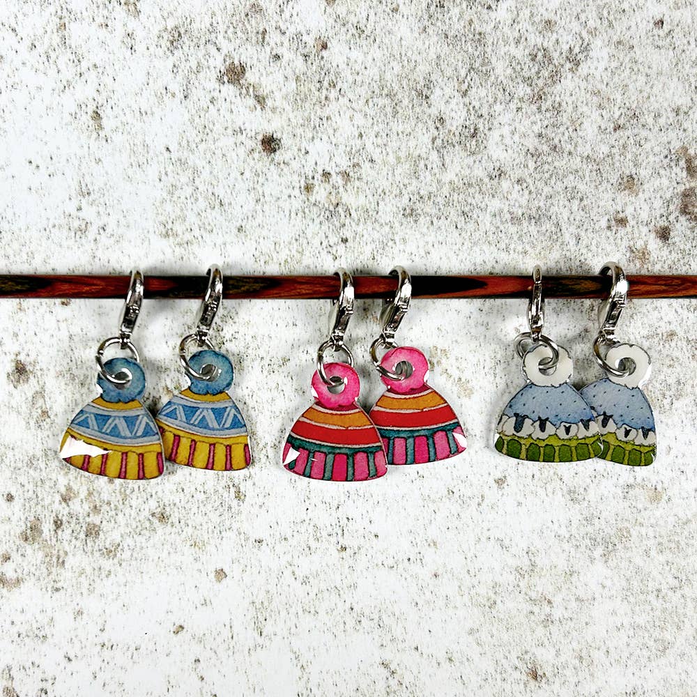 Hats Crochet Stitch Markers In A Tin
