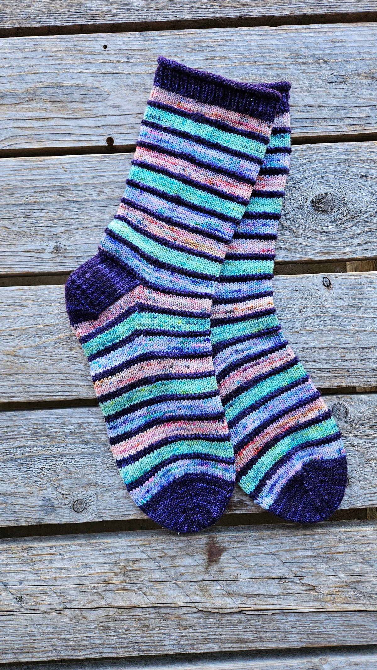 Striped Socks Knitting Kit