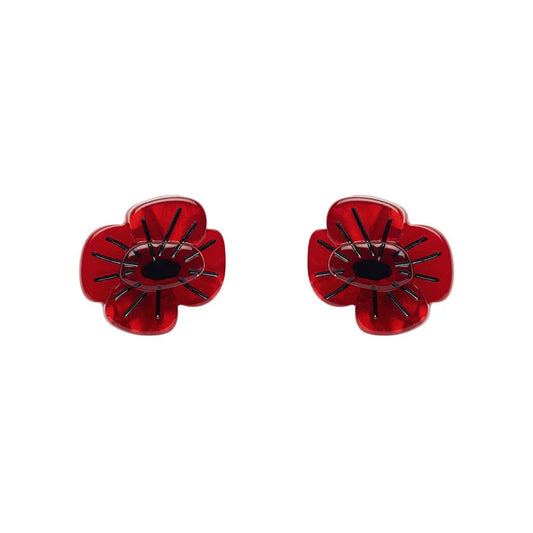 Remembrance Poppy Stud Earrings