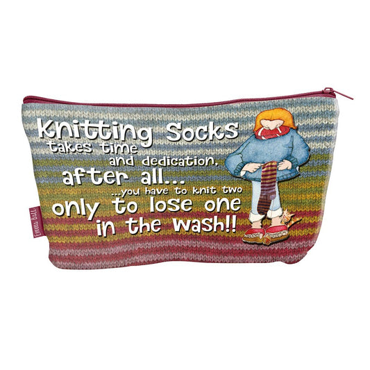 Sock Knitters, Zipped Pouch
