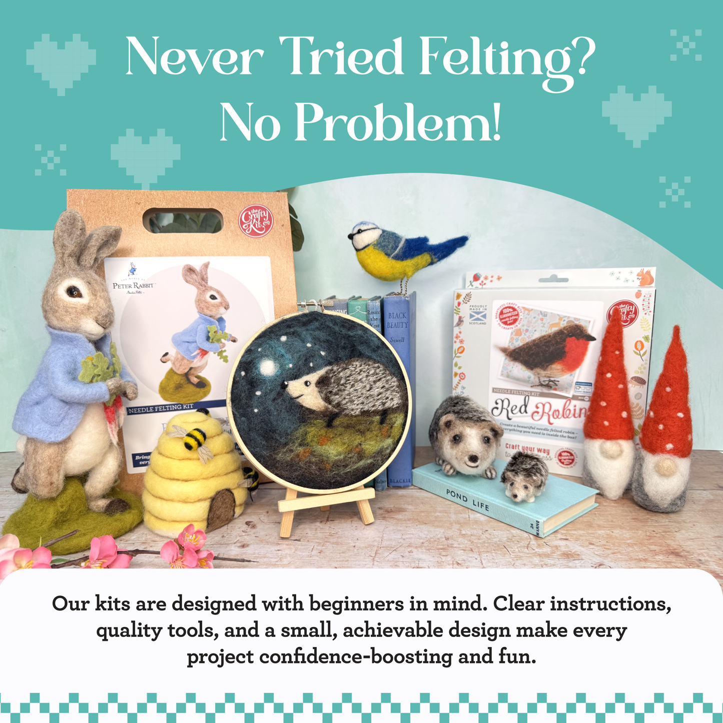 Nordic Gnomes Needle Felting Craft Kit