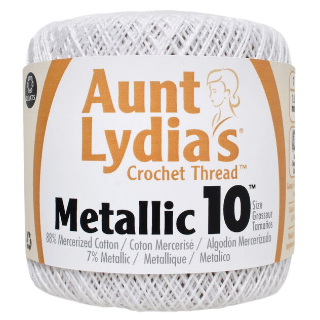 Aunt Lydia's Metallic 10 Crochet Cotton