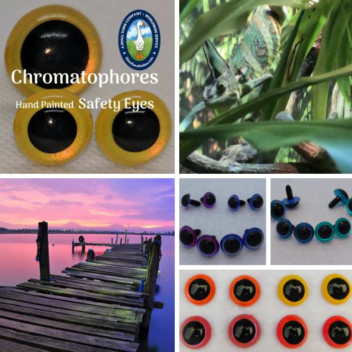 Chromatophores Hand Painted Safety Eyes Set (10 pair)